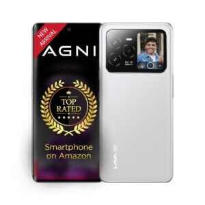Lava Agni 3 5G (Pristine Glass, 8GB+256GB) | India’s 1st Dual AMOLED | Dimensity 7300X | 50MP Triple AI Telephoto Camera | 66W Fast Charge | with Charger | Additional Rs.1000 Off on Product Exchange