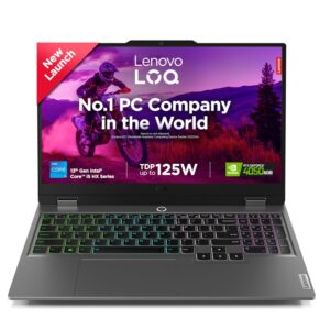 Lenovo LOQ 2024 13th Gen Core i5-13450HX | NVIDIA RTX 4050 6GB (16GB RAM/512GB SSD/15.6 Inches (39.6cm)/144Hz/Windows 11/MS Office 21/1Yr ADP Free/3 Mon Game Pass/Grey/2.4Kg), 83DV007GIN Gaming Laptop